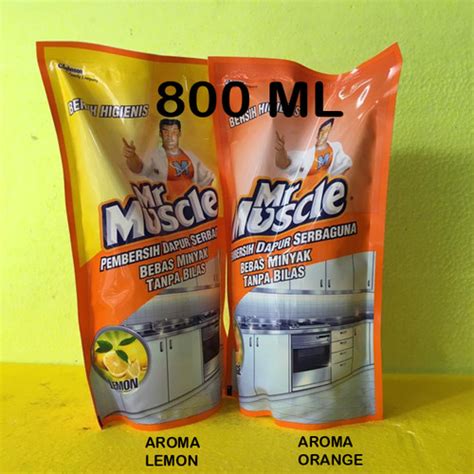 Jual Pembersih Dapur MR Muscle Kitchen Aroma Lemon Dan Orange Pouch