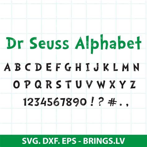 Dr Seuss Alphabet SVG Dr Seuss Font SVG Dr Seuss SVG Dr Seuss