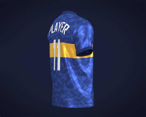 Artstation Soccer Football Blue With Merigold Color Line Jersey