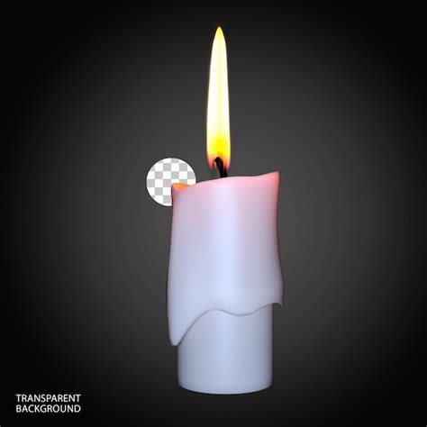 Premium Psd Candle Light Isolated D Rendered Illustration