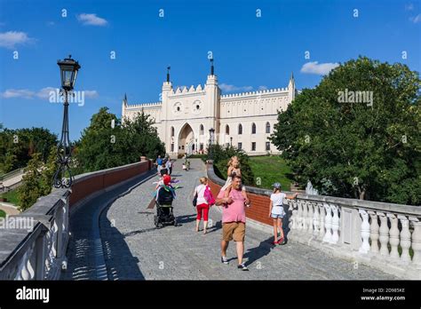 Lublin, Poland - Jul 27, 2018: Royal Castle of Lublin, bridge with ...