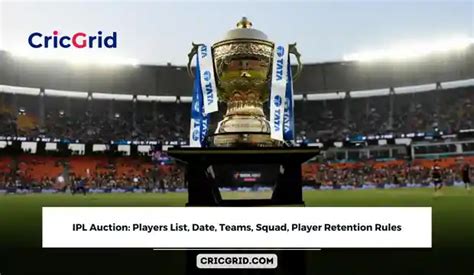 Ipl 2024 Auction Players List Date Teams Squad Player Retention