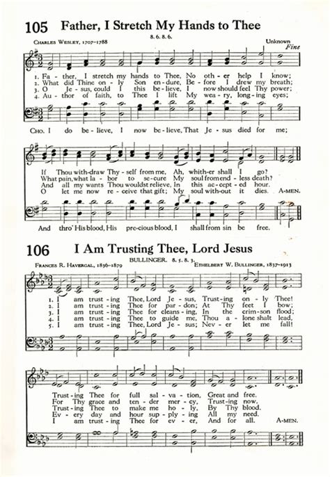 The Abingdon Song Book 105 Father I Stretch My Hands To Thee