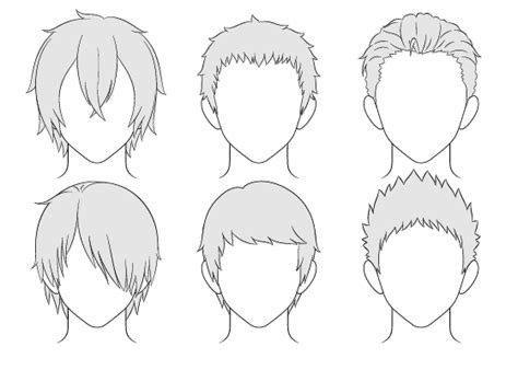 This Tutorial Shows How To Draw Male Anime And Manga Hair It Includes A Total Of Nine