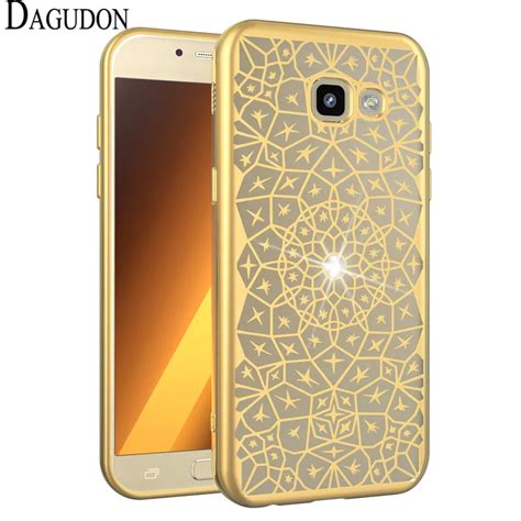 DAGUDON Luxury Diamond Case For Samsung Galaxy A5 2017 Silicone Gold