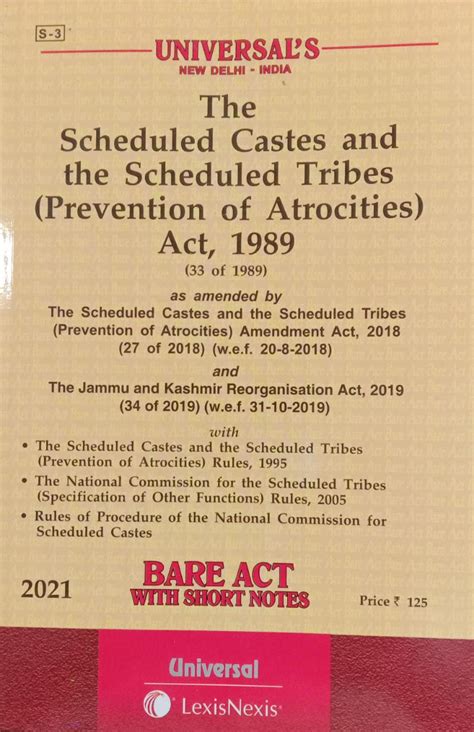 Lexis Nexiss The Scheduled Castes And The Scheduled Tribes Prevention Of Atrocities Act 1989