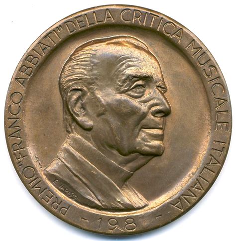 A Award Medal Premio Franco Abbiati Della Critica Musicale Italiana