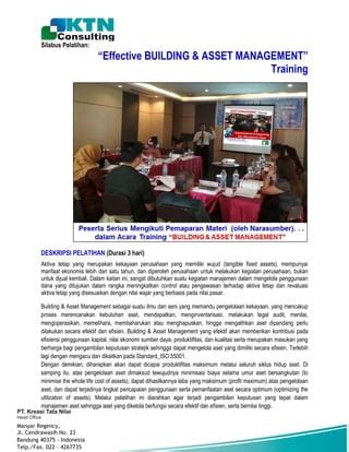 Silabus Training Effective Building Asset Management Pdf