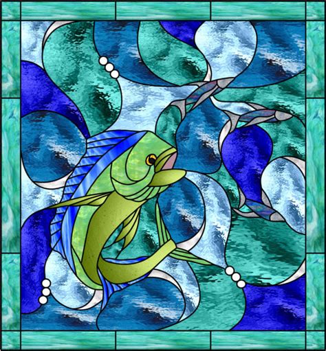 Incredible Mahi Malolo Hawaiian Flying Fish Leaded Stained Glass