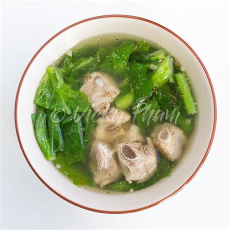 Vietnamese Mustard Green Soup With Pork Spare Ribs Canh Cai Be Xanh