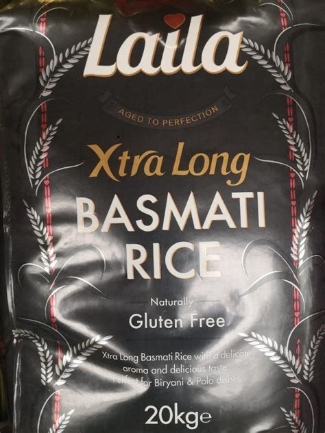 LAILA XTRA LONG GRAIN RICE 20KG Myspiceshop Co Uk