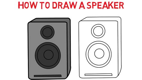 How To Draw A Speaker Step By Step Simple Drawing Youtube