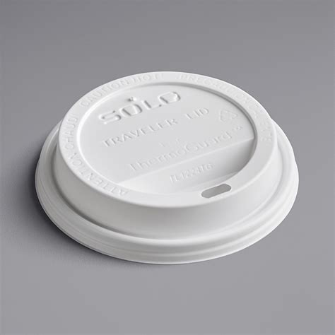 Dart TL TG Traveler White Dome ThermoGuard Hot Cup Lid With Sip Hole Case
