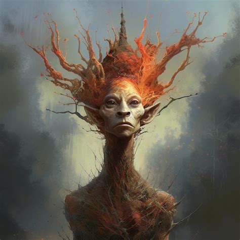 Premium Ai Image Giraffe Woman Hybrid By Zdzislaw Beksinski Happye