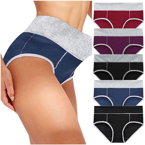 Puntoco Plus Size Clearance Pc Women Solid Color Patchwork Briefs Panties Underwear Bikini