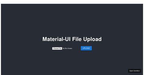 React File Upload Codesandbox