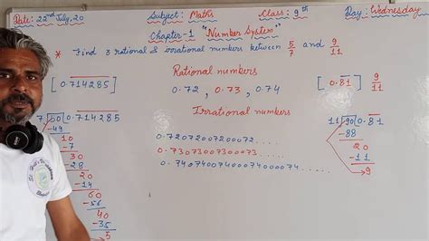 Maths Class Ix Number System Youtube