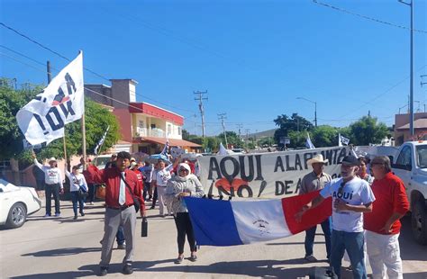 Se manifiestan frente a AMLO contra la planta de amoníaco en