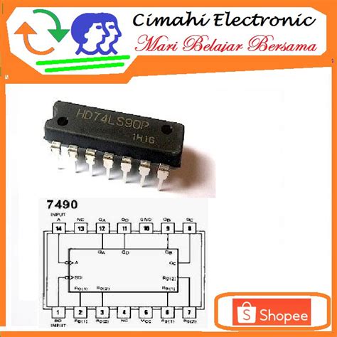 Jual Ic 7490 74ls90 Decade Counter Bcd Indonesiashopee Indonesia