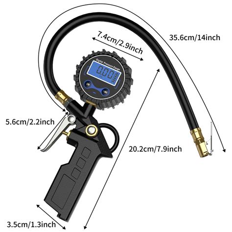 Digitaler Reifendruckmesser Mit Lcd Bildschirm Reifendruckpr Fer