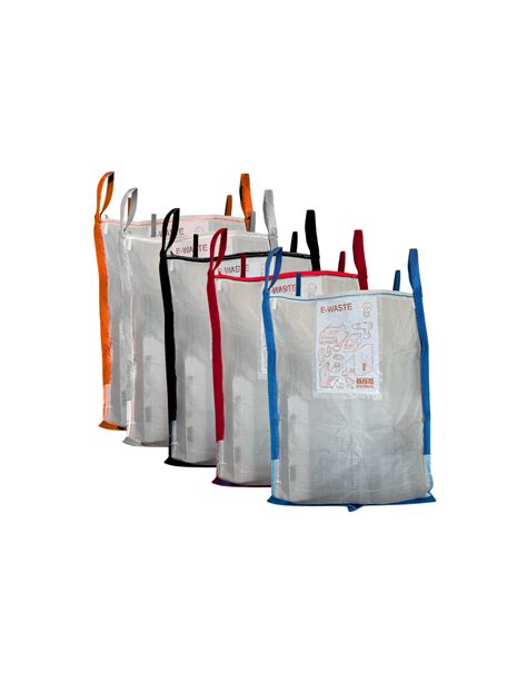 5 Pack Reusable Transparent Waste Bags 1m3 Colour Coded