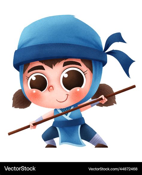 Ninja Kids Royalty Free Vector Image Vectorstock