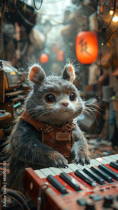 3d Illustration Of A Big Raccoon In A House Hd 4k Background
