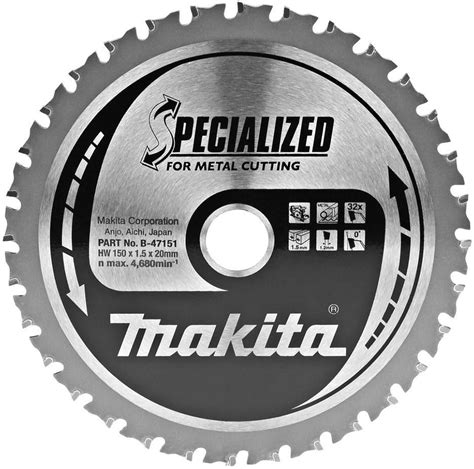 Tarcza tnąca Makita piła tarczowa do cięcia stali 150x20 mm 32 zębów