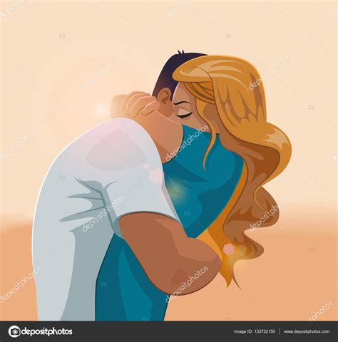 Embraces Of A Loving Couple Stock Vector By ©maxutov 133732150