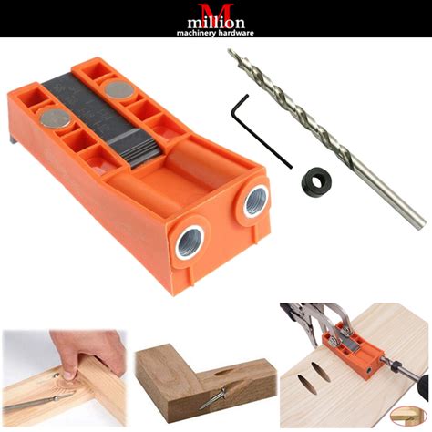 Millionhardware Mm Pocket Hole Drill Guide Dowel Jig Oblique Hole