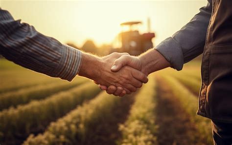 Agricultores D Ndose La Mano Generativa Por Ai Foto Premium