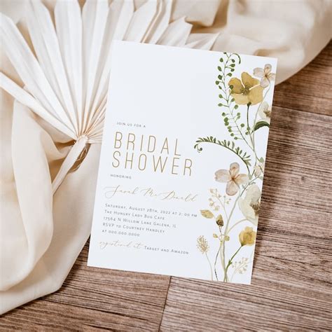 Boho Bridal Shower Invitation Etsy