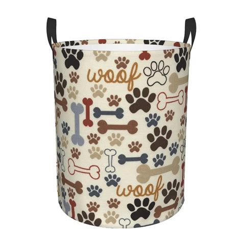 Paw Prints Pink Laundry Basket Collapsible Colorful Floral Pretty Baby