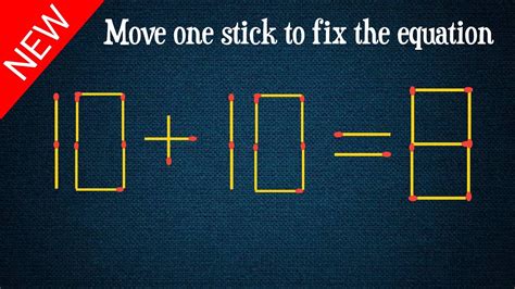 Genius Only Can Solve Matchstick Puzzles Brainteaser Solve Games