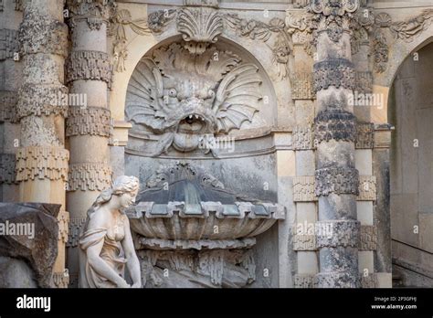 Nymph Bath Fountain Nymphenbad Detail At Zwinger Palace Dresden