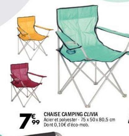 Promo Chaise Camping Clivia Chez La Foir Fouille