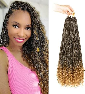 Cfmy Packs Crochet Braids Hair Curly Cm Goddess Box Braids Crochet