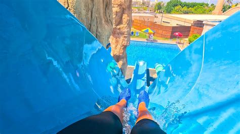 Free Fall Water Slide At Al Montazah Water Park Sjarjah Fun And Cool Slide Youtube