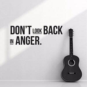 Oasis Don T Look Back In Anger Rock Band Lyrics Quote Wall Sticker