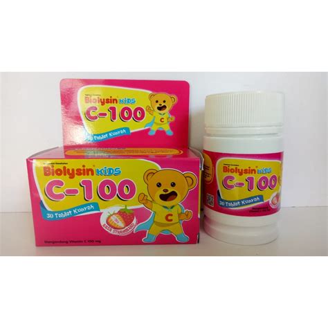 Jual BIOLYSIN C 100 MG 1 X 30 TABLET KUNYAH Shopee Indonesia