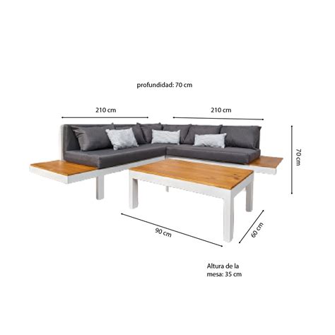 Ripley Set De Terraza Alca Personas Con Mesa Movenda