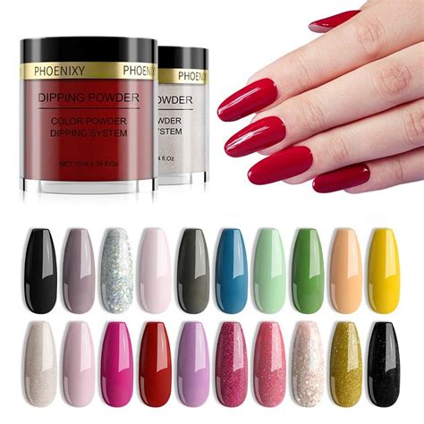 Buy PHOENIXY Dipping Powder Set Nail Holographic Glitter Dip Powder