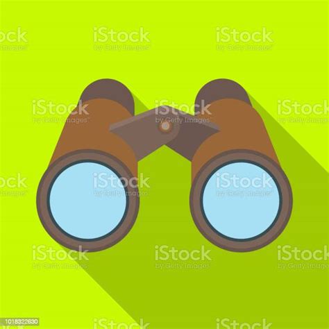 Binoculars For Observationafrican Safari Single Icon In Flat Style Vector Symbol Stock