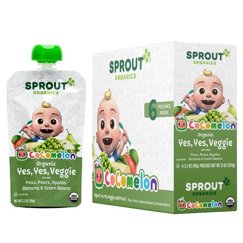 Cocomelon Sprout Organics Stage Baby Food Organic Yes Yes Veggie