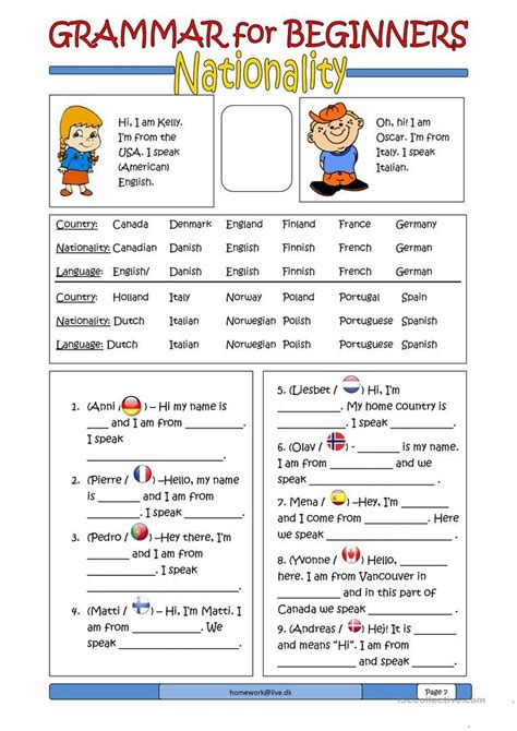 English Lessons For Beginners Worksheets