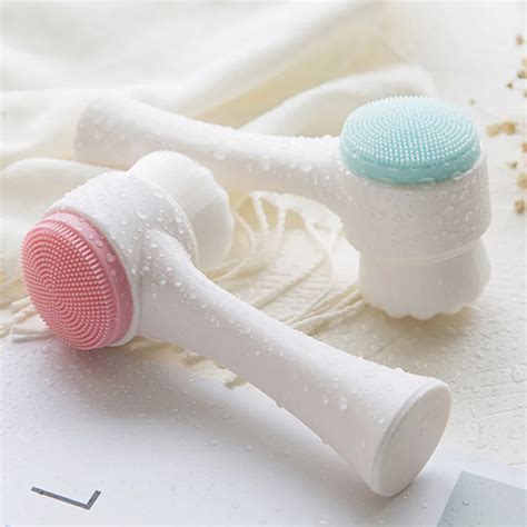 Brosse D Double Face En Silicone Pour Le Nettoyage Du Visage Portable