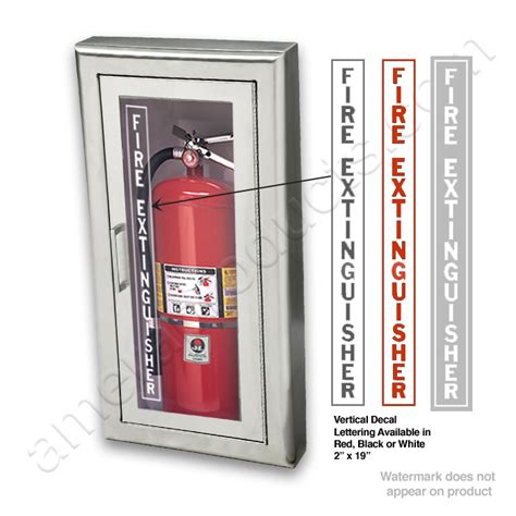 Jl Cosmopolitan Stainless Steel 2037f10 Semi Recessed 20 Lbs Fire Extinguisher Cabinet Jli 2037f