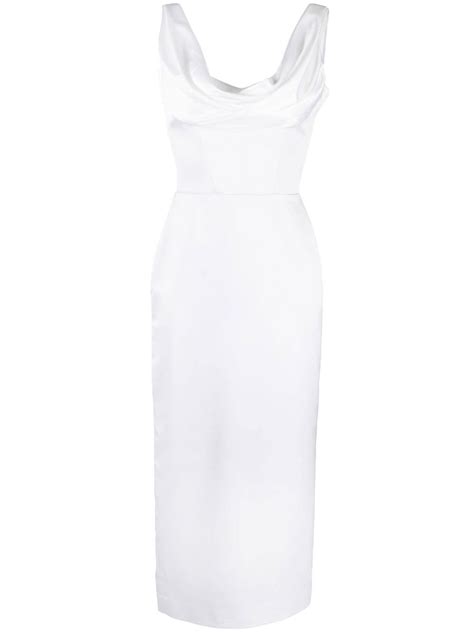 Buy RASARIO Cowl-neck Sleeveless Dress - White At 79% Off | Editorialist