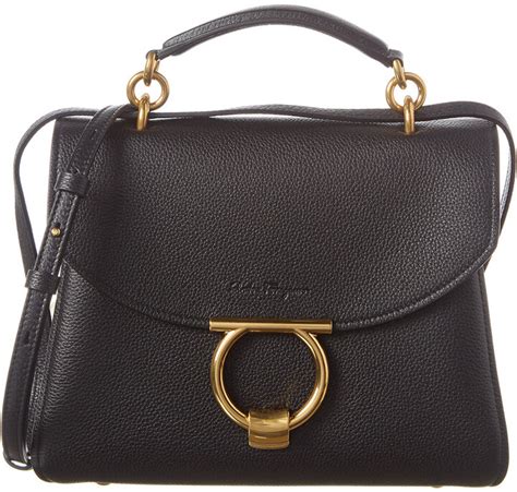 Salvatore Ferragamo Margot Gancini Leather Satchel ShopStyle