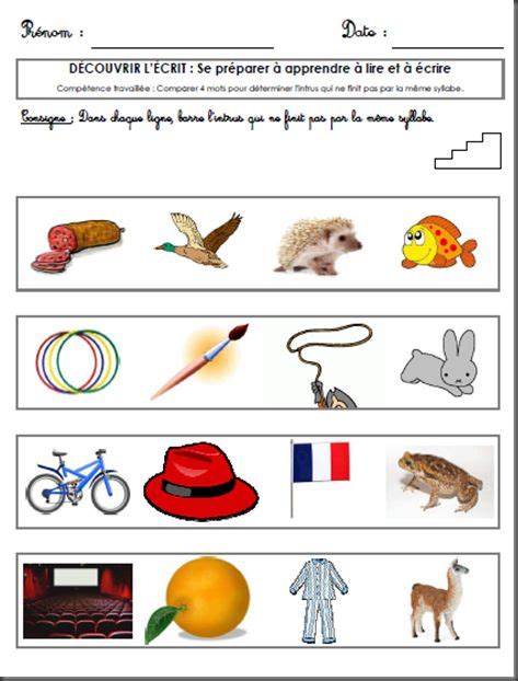 Meilleures Images Du Tableau Matern Gs Phrase Mots Syllabes